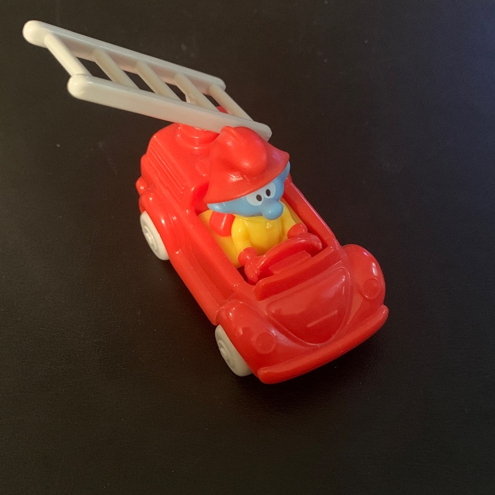 Smurfs Red Fire Truck Toy with Ladder